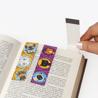 Закладки магнитные для книг 'Кошечки' (6 штук) 5