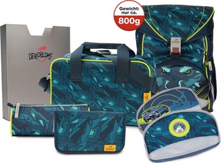 Ранец DerDieDas Ergoflex Switch (волк-машина) с наполнением (5 предметов) 1