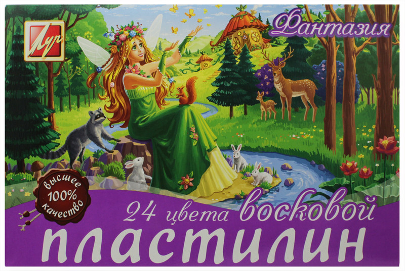 Пластилин Луч восковой Фантазия 24 цвета