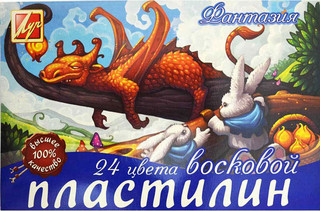 Пластилин Луч восковой Фантазия 24 цвета 2
