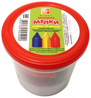 Мелки ЛУЧ восковые Кроха 15 цветов