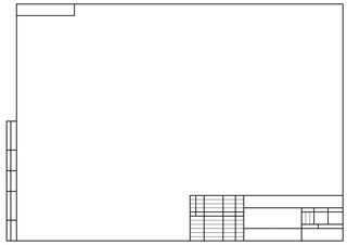 Папка для черчения А3, 10 листов, с горизонтальной рамкой 2