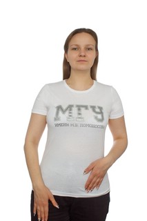 Футболка с надписью МГУ имени М.В. Ломоносова на русском языке