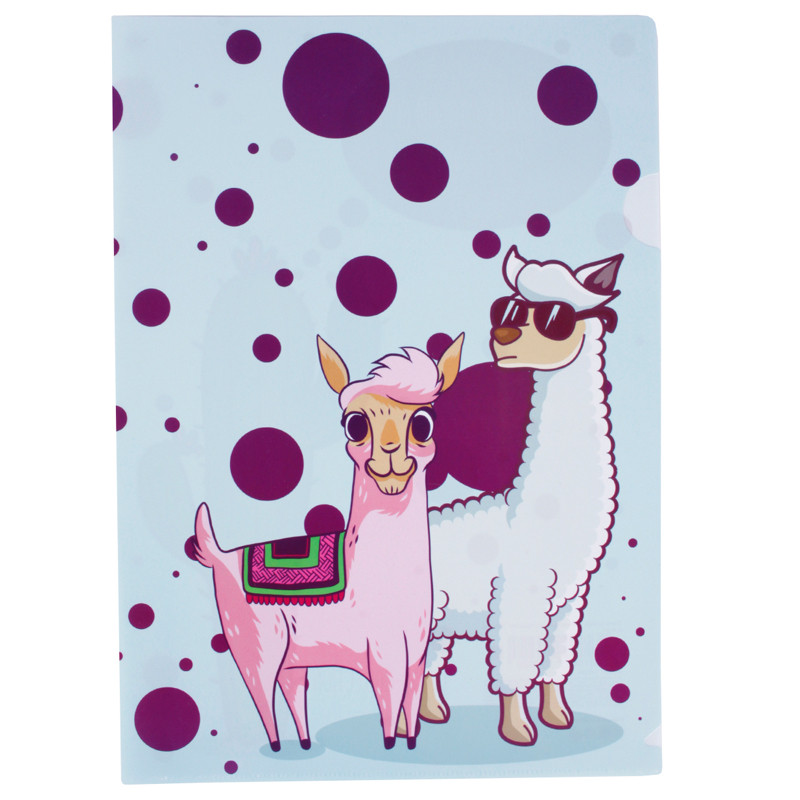 Папка-уголок А4, пластиковая, с принтом 