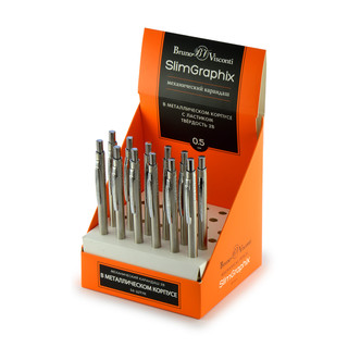 Карандаш механический, металлический 'SlimGraphix', 0,5 мм, 2B
