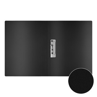 Папка с боковым зажимом пластиковая A4, 'Classic' черная 2