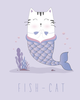 Fish-cat. Тетрадь общая Эксмо 48 листов в клетку