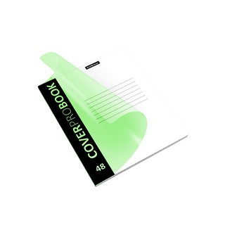 Тетрадь А5+, 48 л, клетка, CoverProBook Neon, пластиковая обложка, зеленый