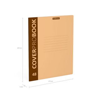 Тетрадь А5+, 48 л, клетка, CoverProBook Neon, пластиковая обложка, оранжевый 4