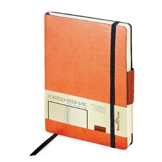 Ежедневник недатированный BV Zenitn Оранжевый, на резинке, то...