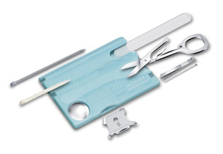 Victorinox. Швейцарская карточка 'SwissCard Nailcare', 13 функций, полупрозрачная бирюзовая 2