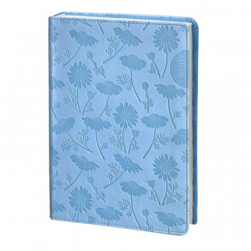 2020г. Ежедневник датированный, 176 листов, Camomile, голубой (AZ833emb/blue)