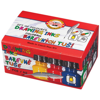 Набор туши для черчения (6 цветов по 20 мл) (1417S06) 2