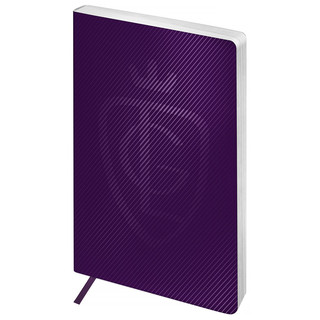 Ежедневник Royal book недатированный A5, 136 л, кожзам, фиолетовый, серебристый cрез