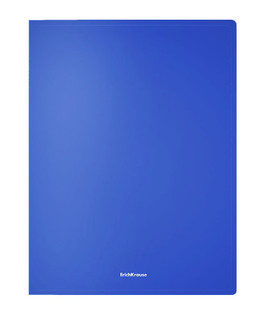 Папка с боковым зажимом пластиковая A4, 'Classic' синяя 3