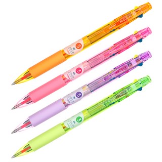 Ручка шариковая автоматическая MunHwa "Hi-Color 3" 3 цвета 0.7 мм, корпус ассорти