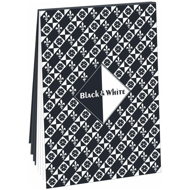 Планшет для эскизов А4 Черный и Белый 30 листов, 2 цвета -  .