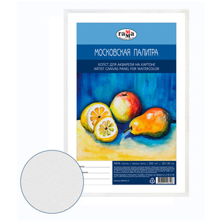 Холст на картоне 'Московская палитра', 20x30 см, 100% хлопок, мелкое зерно