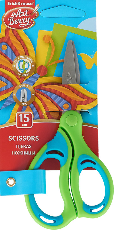 Ножницы ErichKrause Artberry Ergo, в ассортименте, 15 см