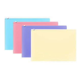 Пакет пластиковый на гибкой молнии ZIP ErichKrause 'Fizzy Pastel', А4, цвет в ассортименте
