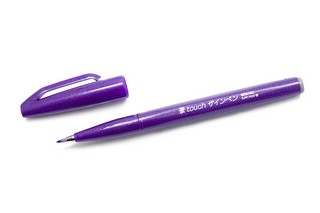 Фломастер-кисть Pentel "Brush Sign Pen", SES15C-V, фиолетовый