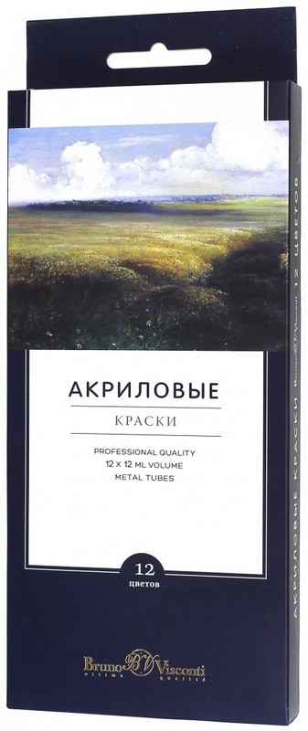 Краски акриловые 'Premium' 12 цветов по 12 мл (70-0013)