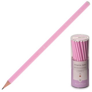 Карандаш ч/г GraphixZefir нежно-розовый, трехгранный, medium,...