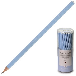 Карандаш ч/г GraphixZefir нежно-голубой, трехгранный, medium,...