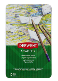 Набор акварельных карандашей 'Academy', 12 цветов Derwent, цвет бежевый