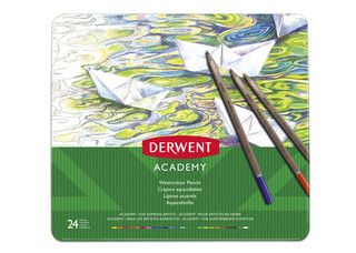 Набор акварельных карандашей 'Academy', 24 цвета Derwent, цвет бежевый