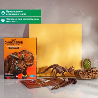 Раскопай скелет. Трицератопс. Конструктор 4M 7