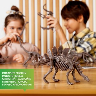 Раскопай скелет. Стегозавр. Конструктор 4M 11