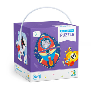 Пазл DODO 2-3-4 элемента Транспорт 1