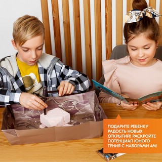 Раскопай скелет. Велоцираптор. Конструктор 4M 8