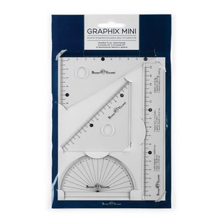 Набор измерительных инструментов 'Graphix Mini' (транспортир, линейка, два угольника)  1