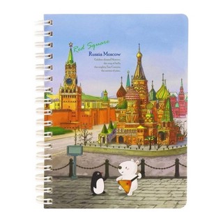 Блокнот А6, 80 листов, клетка, на гребне, Comix Traveling Мос...