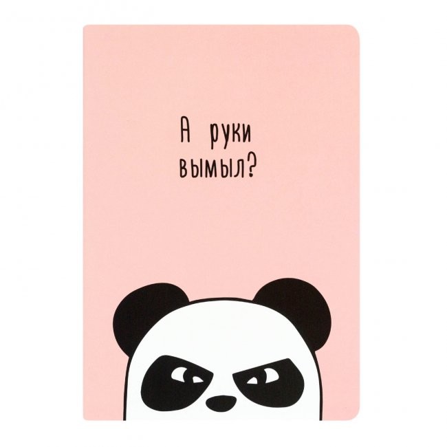Тетрадь в розовую клетку А5 'А руки вымыл'