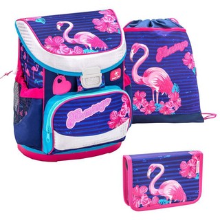 Ранец Belmil Mini Fit Flamingo с наполнением (мешок для обуви + пенал)