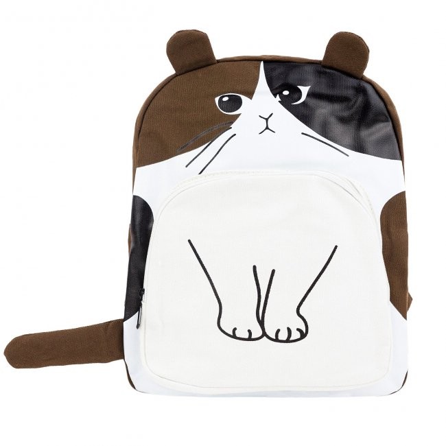 Рюкзак с ушками 'Кот' (пестрый) Kawaii