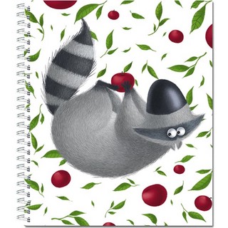 Тетрадь общая 48л на пружинке, 'Енотики' на спине