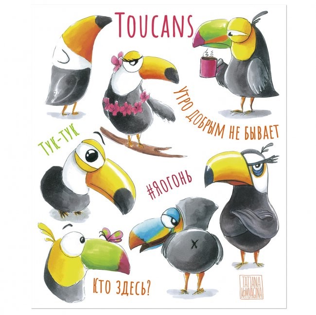 Тетрадь общая 48л, 'Птицы' туканы