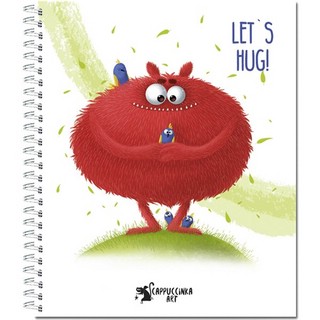 Тетрадь общая 96л на гребне, 'Монстрики' красный 1