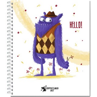 Тетрадь общая 96л на гребне, 'Монстрики' фиолетовый 1