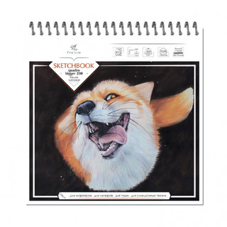 Блокнот-скетчбук 50л, 'Лиса', артикул  1