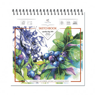 Блокнот-скетчбук 50л, 'Черника', артикул  1