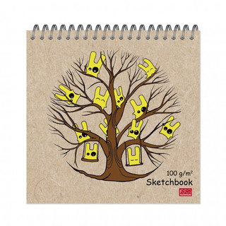 Блокнот-скетчбук 60л, 'Quardo mini' дерево, артикул  1