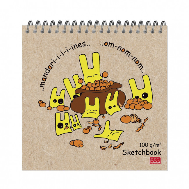 Блокнот-скетчбук 60л, 'Quardo mini' мандарины, артикул 