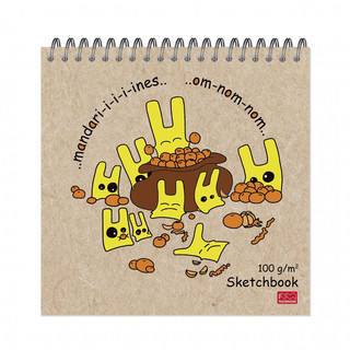 Блокнот-скетчбук 60л, 'Quardo mini' мандарины, артикул  1