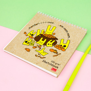 Блокнот-скетчбук 60л, 'Quardo mini' мандарины, артикул  4