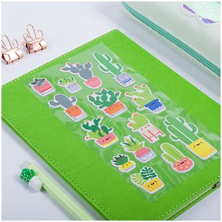 Наклейки объемные 'Cute cactus', 10x19 см MESHU, цвет разноцветный 3